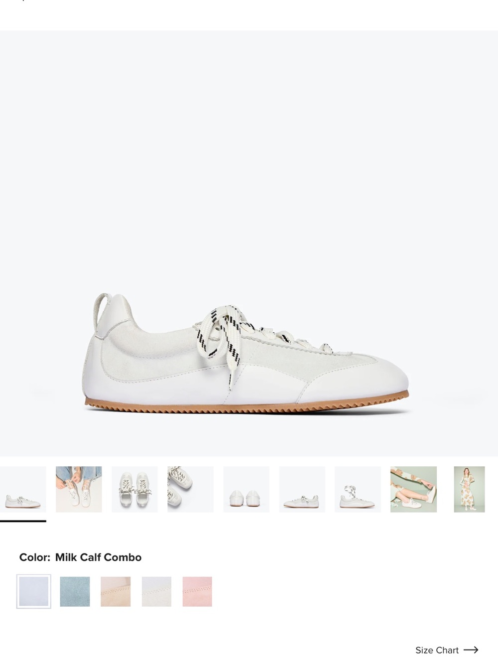 Freda Salvador Minnie Ballet Sneaker - Milk Calf Combo